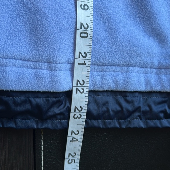 Athleta Zion Microfleece Half Zip Hooded Yoga Recycled Midweight Blue Sz L - Picture 13 of 14